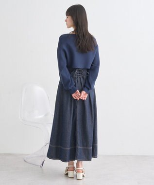 earth music&ecology フロントＺＩＰデニムスカート Indigo