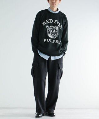 CRAFT STANDARD BOUTIQUE 【ユニセックス】アニマルジャガードニット Black