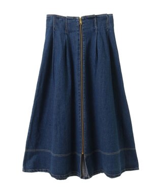earth music&ecology フロントＺＩＰデニムスカート Indigo