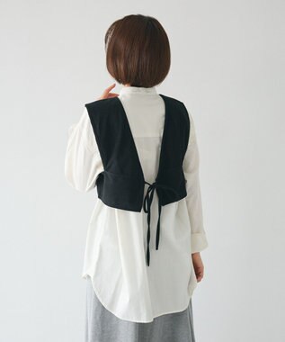 CRAFT STANDARD BOUTIQUE 2WAYカットコーデュロイビスチェ Black