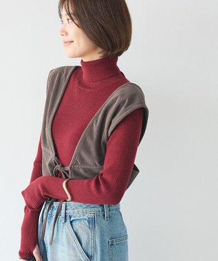 CRAFT STANDARD BOUTIQUE 2WAYカットコーデュロイビスチェ Charcoal Gray