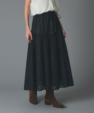 GRACE CONTINENTAL メッシュカットワークスカート