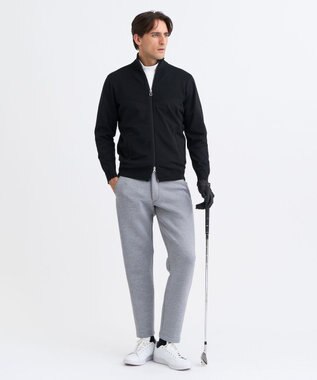 23区GOLF 【MEN】トラックジャケット ホールガーメント ニットジャケット ブラック系