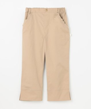 組曲 KIDS 【150-160㎝】スカラップポケット７分丈 パンツ ベージュ系