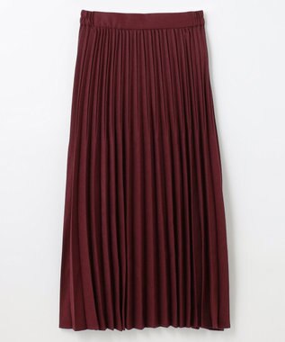 ANY L 【10色展開/ウエストゴム】ウーリッシュフラノ プリーツスカート ボルドー