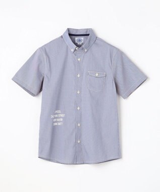 J.PRESS KIDS 【140-170cm】ロゴプリント チェックシャツ ネイビー系3