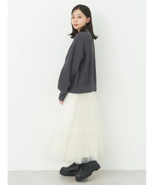 earth music&ecology マットベロアモールプルオーバー Dark Gray