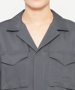 uncrave ドレープツイル ミリタリー ジャケット ブルーグレー