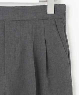 Feroux 【洗える】美シルエットカラーテーパード パンツ グレー系