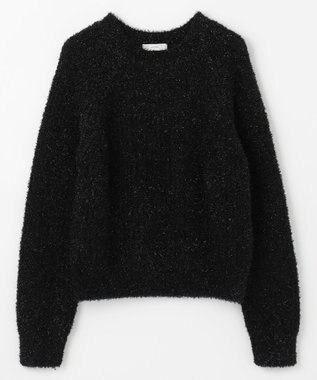 ANY カーリーファンシーニット ブラック