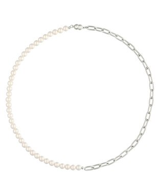 NAVE 【AFFECT】パール＆チェーンネックレス大 シルバー系