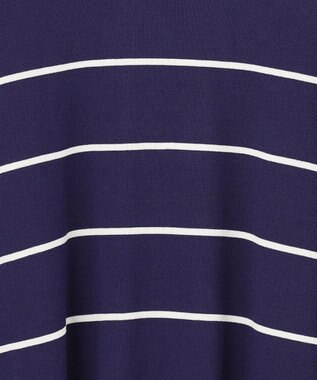 UNFILO スゴ機能美ニット ハーフスリーブ ネイビーボーダー