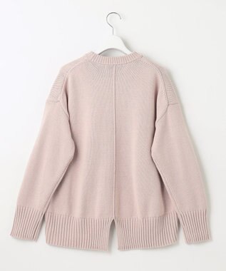 UNFILO 【洗える】スプリングコットンニット バックスリット ピンク