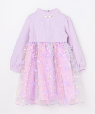 ANY KIDS フラワーチュール ドッキングワンピース レインボー