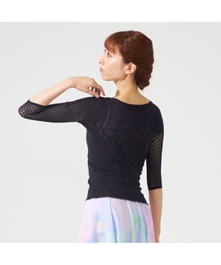 Chacott 【ノーソーイングニット】キシリトールボートネックトップ ブラック