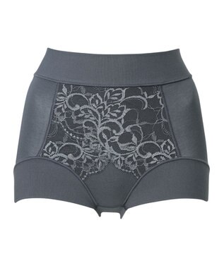 BRADELIS New York 【BRADELIS NewYork peace】綿混フィットレースショーツ25 深め 補正下着 ヒップアップ 美尻 ロイヤルグレー