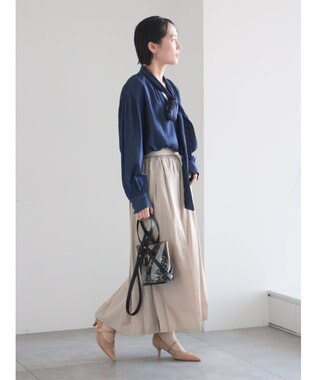 Te chichi ビッグボウタイブラウス ネイビー