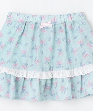 ANY KIDS フラワー×リボン スカパン ミント