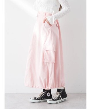 earth music&ecology バルーンカーゴスカート Pink