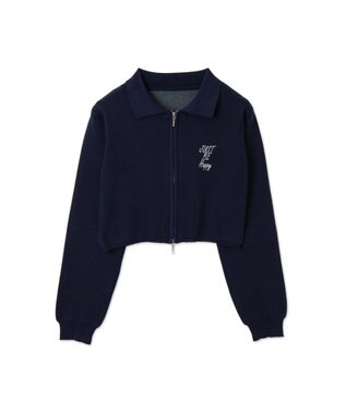 WEGO WZIPスターモチーフニット ネイビー