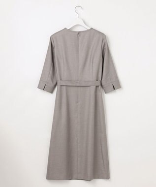 J.PRESS LADIES L OXIJEWEL ストレッチ ワンピース グレー系