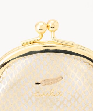 airlist がま口コインケース Neferネフィル ゴールド×ホワイト