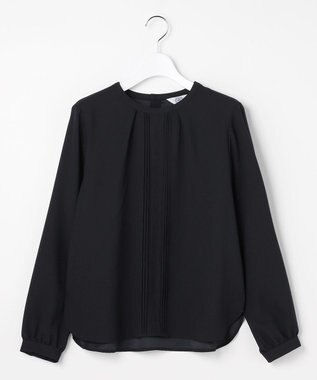 J.PRESS LADIES S ヌーディスバックサテン ブラウス ネイビー系