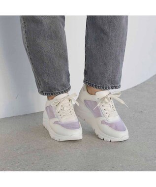 ing <ing>【WEB限定】厚底メッシュスニーカー アイボリー