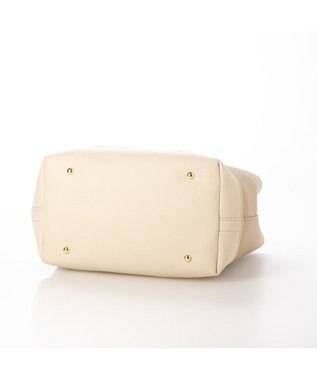 UNBILLION 【テレビ ドラマ着用アイテム】cachecache ショルダー付きパーテーション合成皮革トート ベージュミックス