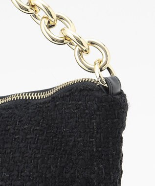 ICB ツイードチェーンバッグ ブラック系