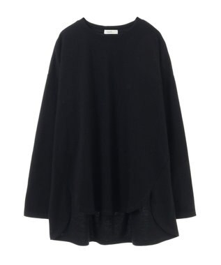 earth music&ecology ラウンドルーズロンＴ Black