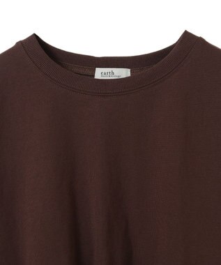 earth music&ecology ラウンドルーズロンＴ Brown