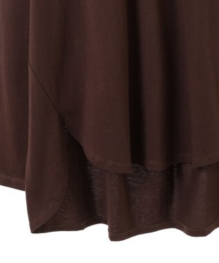 earth music&ecology ラウンドルーズロンＴ Brown