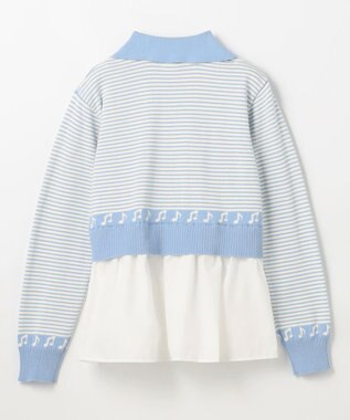 組曲 KIDS 【150-160㎝】ハーモニー ボーダートップス サックスブルー