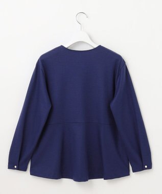 J.PRESS LADIES S ウールスムース ペプラム カットソー ブルー系