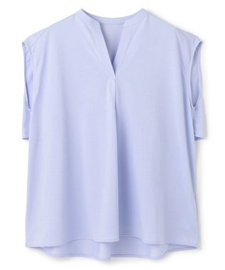 UNFILO ヒートシールドジャージー キーネック レイヤーT サックス