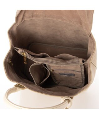 UNBILLION 【テレビ ドラマ着用アイテム】cachecache ショルダー付きパーテーション合成皮革トート ベージュミックス