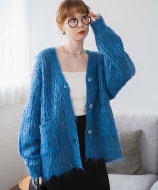 WEGO 【軽量】ブラッシュニットBIGカーディガン