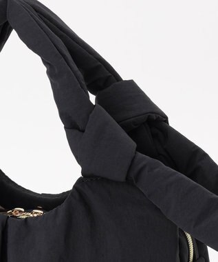 LA BAGAGERIE 【maison vert】 【撥水】リボンフワフワ２WAYトート ブラック