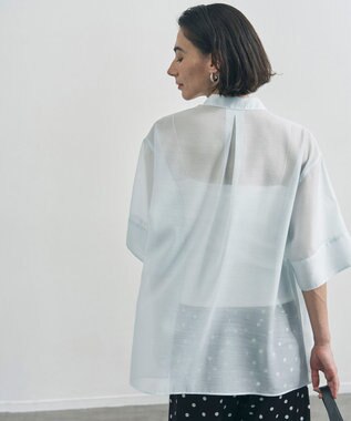 UNFILO シアー サファリシャツ ミントブルー