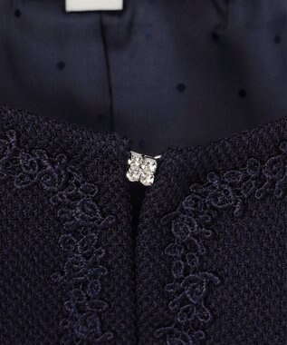 ANY KIDS ノーカラー ボレロ ジャケット ネイビー