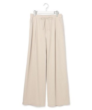 23区 【先行予約】ナチュラルスラブストレッチ ワイドパンツ ベージュ系