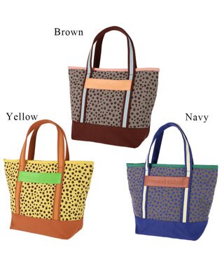 tsumori chisato CARRY コットンポルカドット ハンドバッグ Mサイズ ブラウン