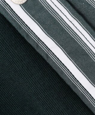 J.PRESS MEN バンドカラーリバーシブル シャツ ダークグリーン系