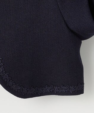 ANY KIDS ノーカラー ボレロ ジャケット ネイビー