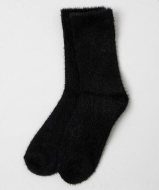 WEGO シャギークルーソックス ブラック