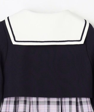 ANY KIDS 【2点セット】セーラージャケット+チェックワンピース ネイビー