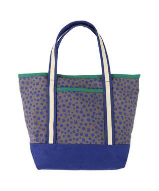 tsumori chisato CARRY コットンポルカドット ハンドバッグ Mサイズ ネイビー