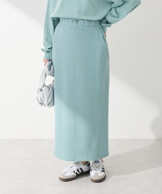 Green Parks ピグメントＩラインスウェットスカート Light Blue