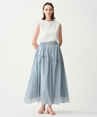 uncrave シアープルーフナイロン ドローコードスカート サックス